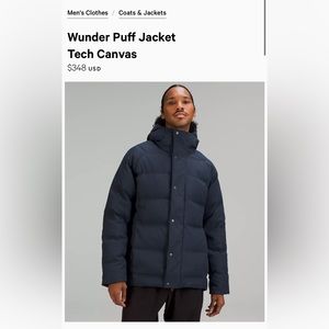 Lululemon wunder puff men’s jacket